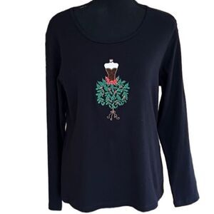 New with tags Peanut Butter & Jelly black holiday long sleeved tee shirt size M